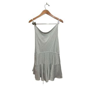 Angel Biba Shimmer Draped Neck Dress Women’s‎ XS Party Adjustable Strap Silver